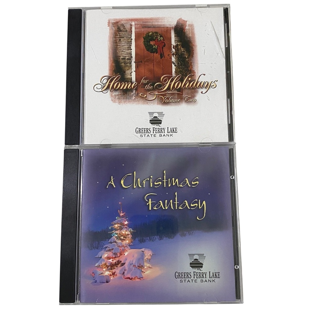 Greers Ferry Lake State Bank Home for the Holidays Christmas Fantasy CD Lot of 2